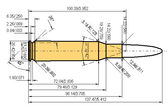 .510 DTC Calibres Dimensions et spécifications techniques